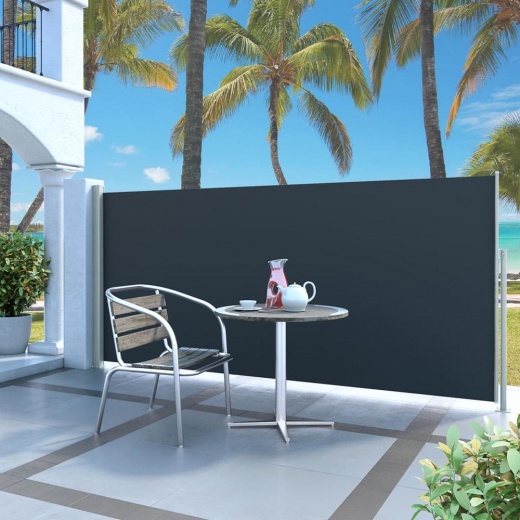 Vidaxl uitschuifbare zijluifel H 1.40cm X B 300cm Zwart, 45353 (nieuw)