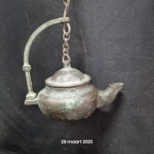 Frans bronzen olielamp