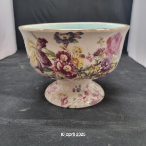 Vintage bloemenschaal op voet - H. Bequet België