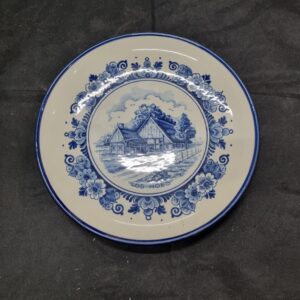 Delfts Blauw Wandbord "Los Hoes" - Westraven/Goedewaagen (1987) - Ø 20 cm