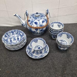 Chinese Blauw-Witte Theeset