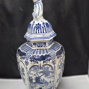 12416 Blauwe Dekselvaas