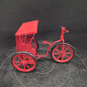 13369 rode metalen fietstaxi / riksja miniatuur